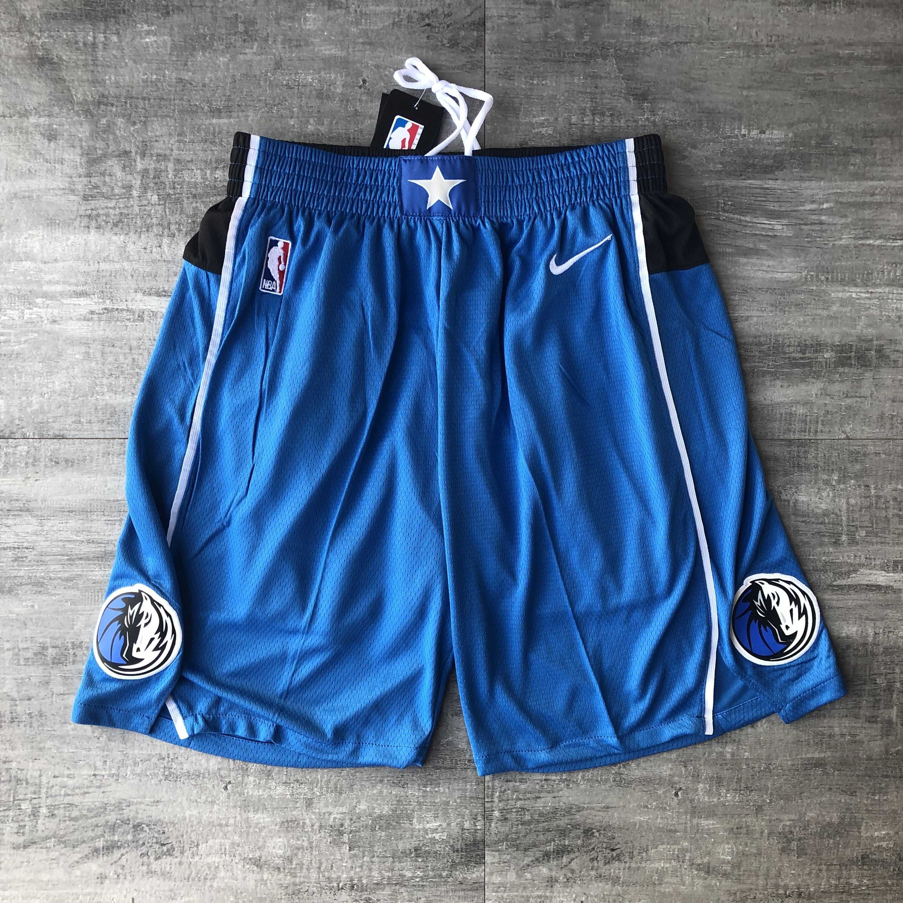 Men NBA Dallas Mavericks Blue Shorts 04161